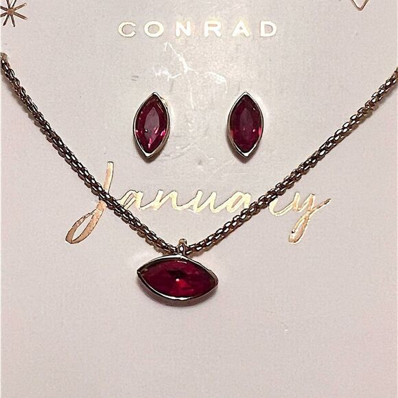 LC Lauren Conrad January Christmas Ornament Necklace And Earrings Set - Picture 2 of 3